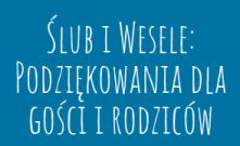 podziękowanie dla gości ślub